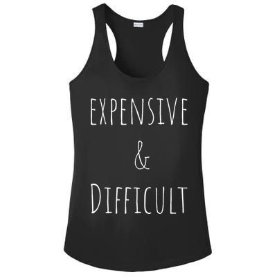 Cute Expensive & Difficult Ladies PosiCharge Competitor Racerback Tank