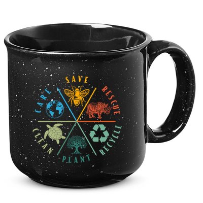 Celebrate Earth Day Save Rescue Recycle Plant Clean Care 15oz Campfire Ceramic Mug