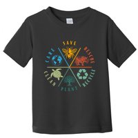 Celebrate Earth Day Save Rescue Recycle Plant Clean Care Toddler T-Shirt