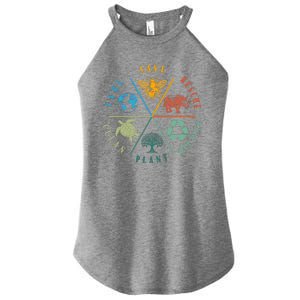 Celebrate Earth Day Save Rescue Recycle Plant Clean Care Women's Perfect Tri Rocker Tank