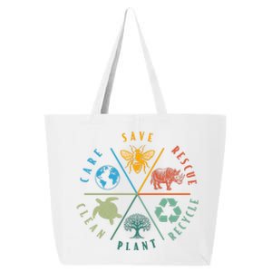 Celebrate Earth Day Save Rescue Recycle Plant Clean Care 25L Jumbo Tote