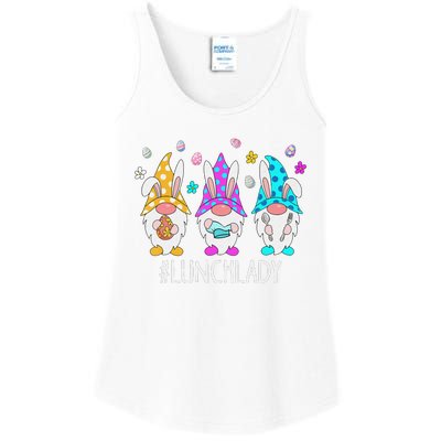 Cute Easter Day Gnome Love Lunch Lady  Matching Ladies Essential Tank