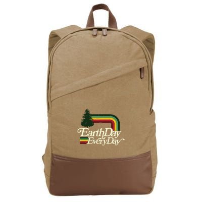 Cute Earth Day Everyday Retro Vintage Cotton Canvas Backpack