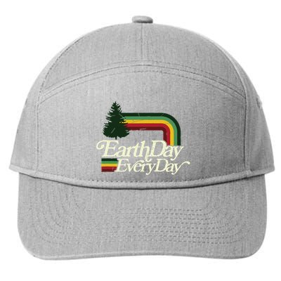 Cute Earth Day Everyday Retro Vintage 7-Panel Snapback Hat