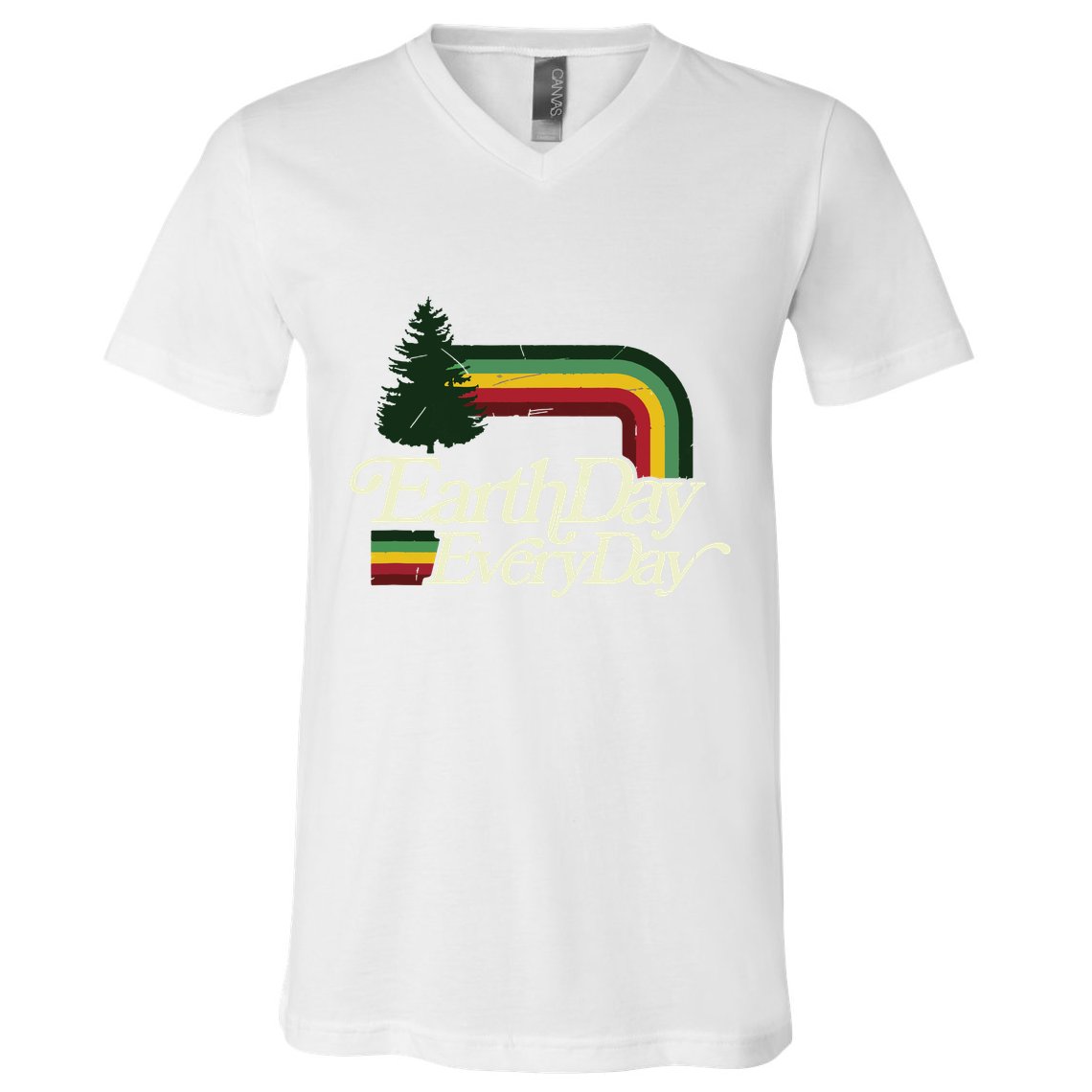 Cute Earth Day Everyday Retro Vintage V-Neck T-Shirt