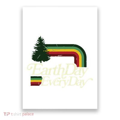 Cute Earth Day Everyday Retro Vintage Poster