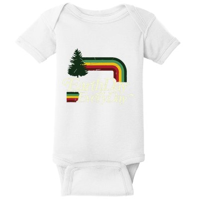 Cute Earth Day Everyday Retro Vintage Baby Bodysuit