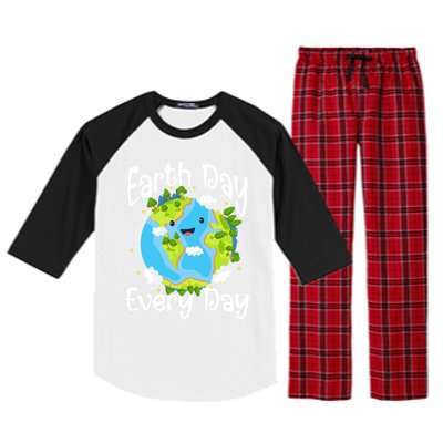 Cute Earth Day Every Day Save Our Planet Green Gift Raglan Sleeve Pajama Set