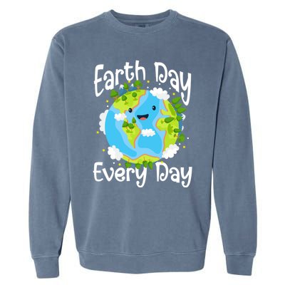 Cute Earth Day Every Day Save Our Planet Green Gift Garment-Dyed Sweatshirt