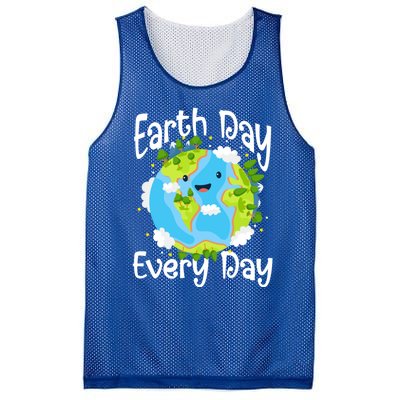 Cute Earth Day Every Day Save Our Planet Green Gift Mesh Reversible Basketball Jersey Tank