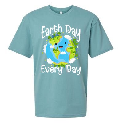 Cute Earth Day Every Day Save Our Planet Green Gift Sueded Cloud Jersey T-Shirt