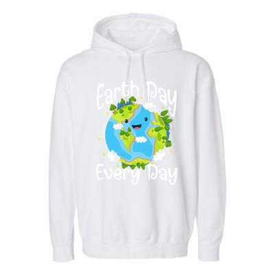 Cute Earth Day Every Day Save Our Planet Green Gift Garment-Dyed Fleece Hoodie