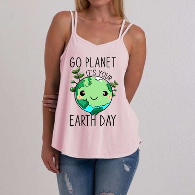 Cute Earth Day Go Planet Earth Day Women's Strappy Tank