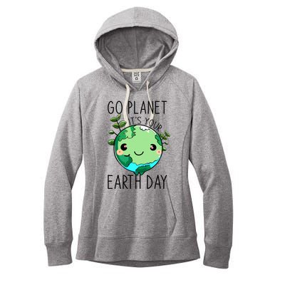 Cute Earth Day Go Planet Earth Day Women's Fleece Hoodie