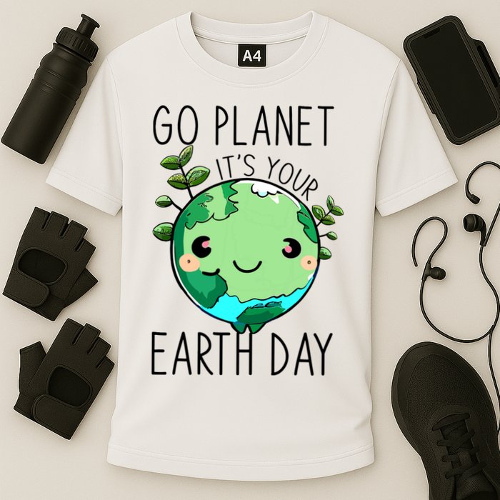Cute Earth Day Go Planet Earth Day Cooling Performance Crew T-Shirt