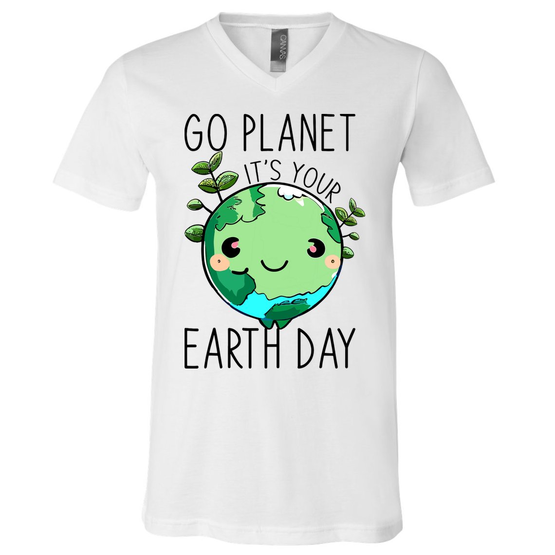 Cute Earth Day Go Planet Earth Day V-Neck T-Shirt