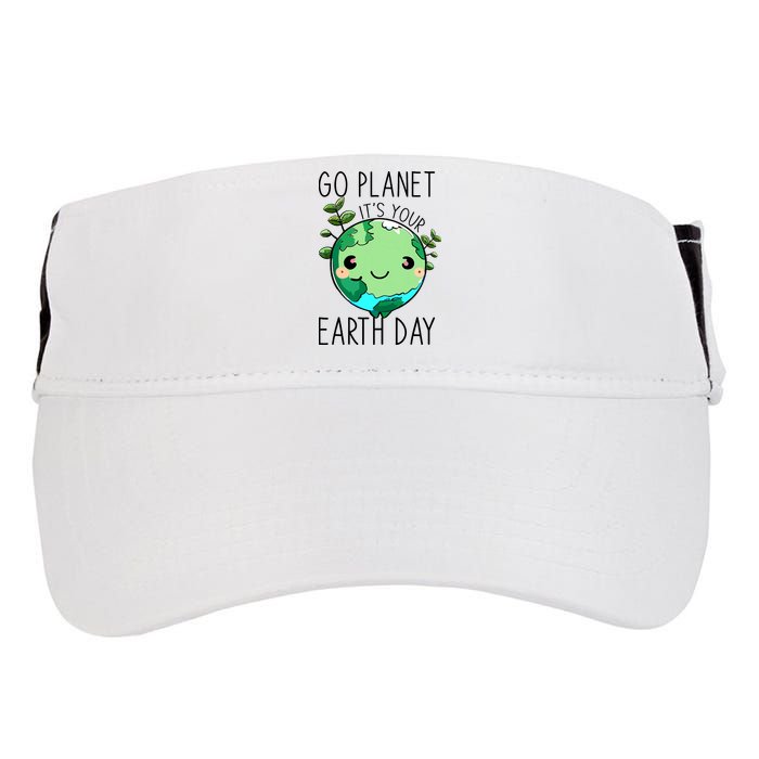 Cute Earth Day Go Planet Earth Day Adult Drive Performance Visor