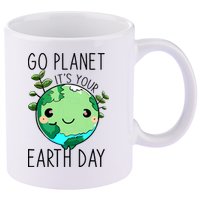 Cute Earth Day Go Planet Earth Day 11oz C Handle Ceramic Mug