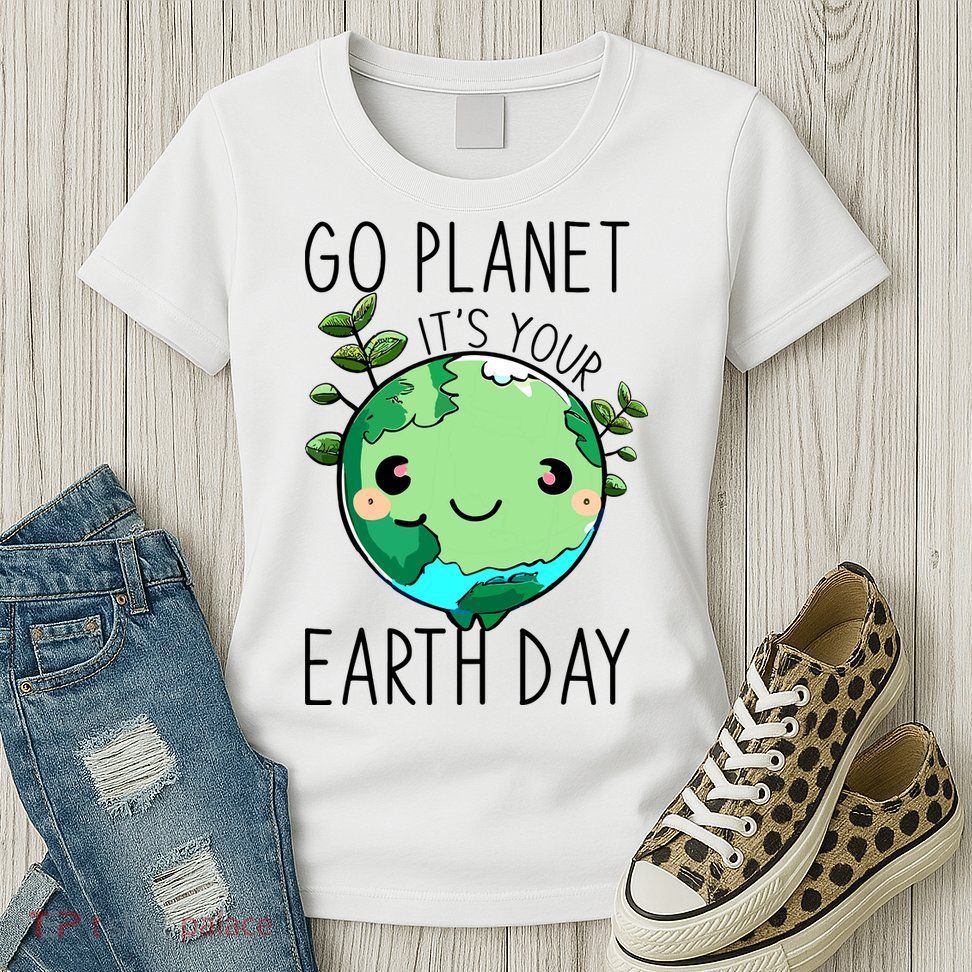 Cute Earth Day Go Planet Earth Day Womens T-Shirt