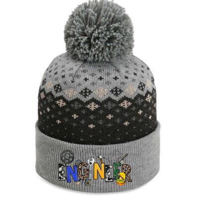 Cool Engineer Design With Engineering Tools And Gears The Baniff Cuffed Pom Beanie