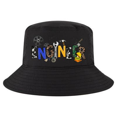 Cool Engineer Design With Engineering Tools And Gears Cool Comfort Performance Bucket Hat