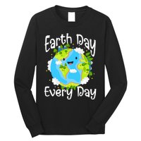 Cute Earth Day Every Day Save Our Planet Green Long Sleeve Shirt