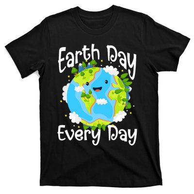 Cute Earth Day Every Day Save Our Planet Green T-Shirt