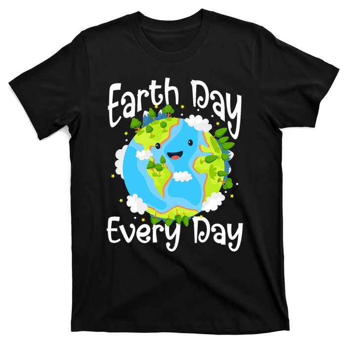 Cute Earth Day Every Day Save Our Planet Green T-Shirt