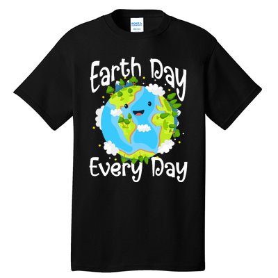 Cute Earth Day Every Day Save Our Planet Green Tall T-Shirt