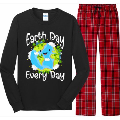 Cute Earth Day Every Day Save Our Planet Green Long Sleeve Pajama Set