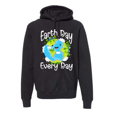 Cute Earth Day Every Day Save Our Planet Green Premium Hoodie