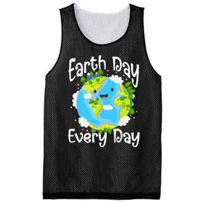 Cute Earth Day Every Day Save Our Planet Green Mesh Reversible Basketball Jersey Tank