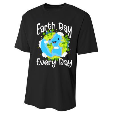 Cute Earth Day Every Day Save Our Planet Green Performance Sprint T-Shirt