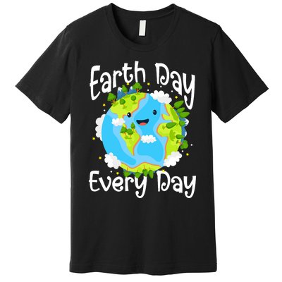 Cute Earth Day Every Day Save Our Planet Green Premium T-Shirt