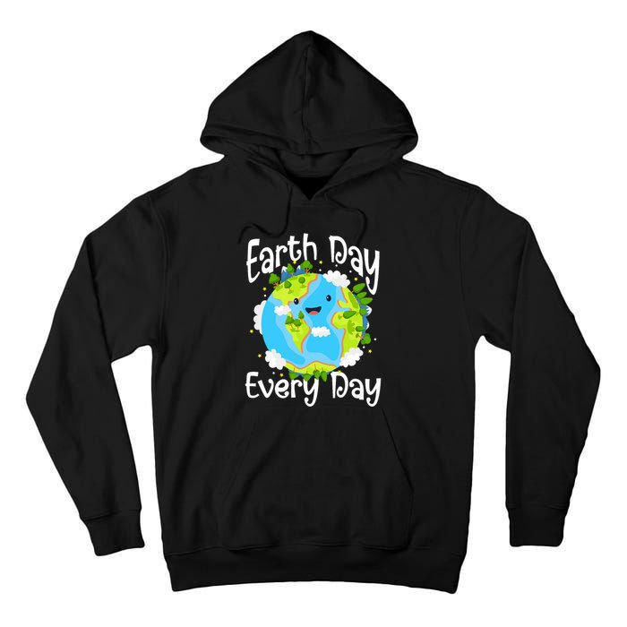 Cute Earth Day Every Day Save Our Planet Green Tall Hoodie