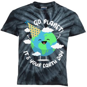 Cute Earth Day Go Planet Its Your Earth Day Kids Tie-Dye T-Shirt