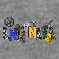 Cool Engineer Design With Engineering Tools And Gears 7-Panel Snapback Hat