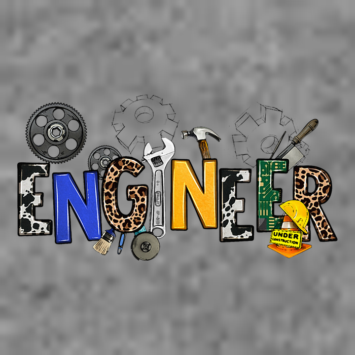 Cool Engineer Design With Engineering Tools And Gears 7-Panel Snapback Hat