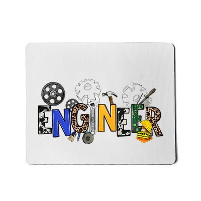 Cool Engineer Design With Engineering Tools And Gears Mousepad