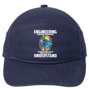 Cool Engineering Definition Funny Engineer Gift Meaningful Gift 7-Panel Snapback Hat