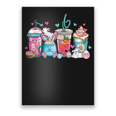 Cute Easter Day Easter Coffee Lover Women Girl Poster