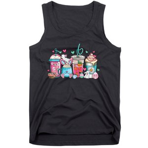 Cute Easter Day Easter Coffee Lover Women Girl Tank Top