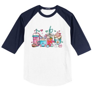 Cute Easter Day Easter Coffee Lover Women Girl Baseball Sleeve Shirt