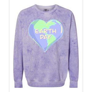 Cute Earth Day World Heart Colorblast Crewneck Sweatshirt