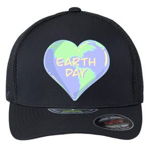 Cute Earth Day World Heart Flexfit Unipanel Trucker Cap