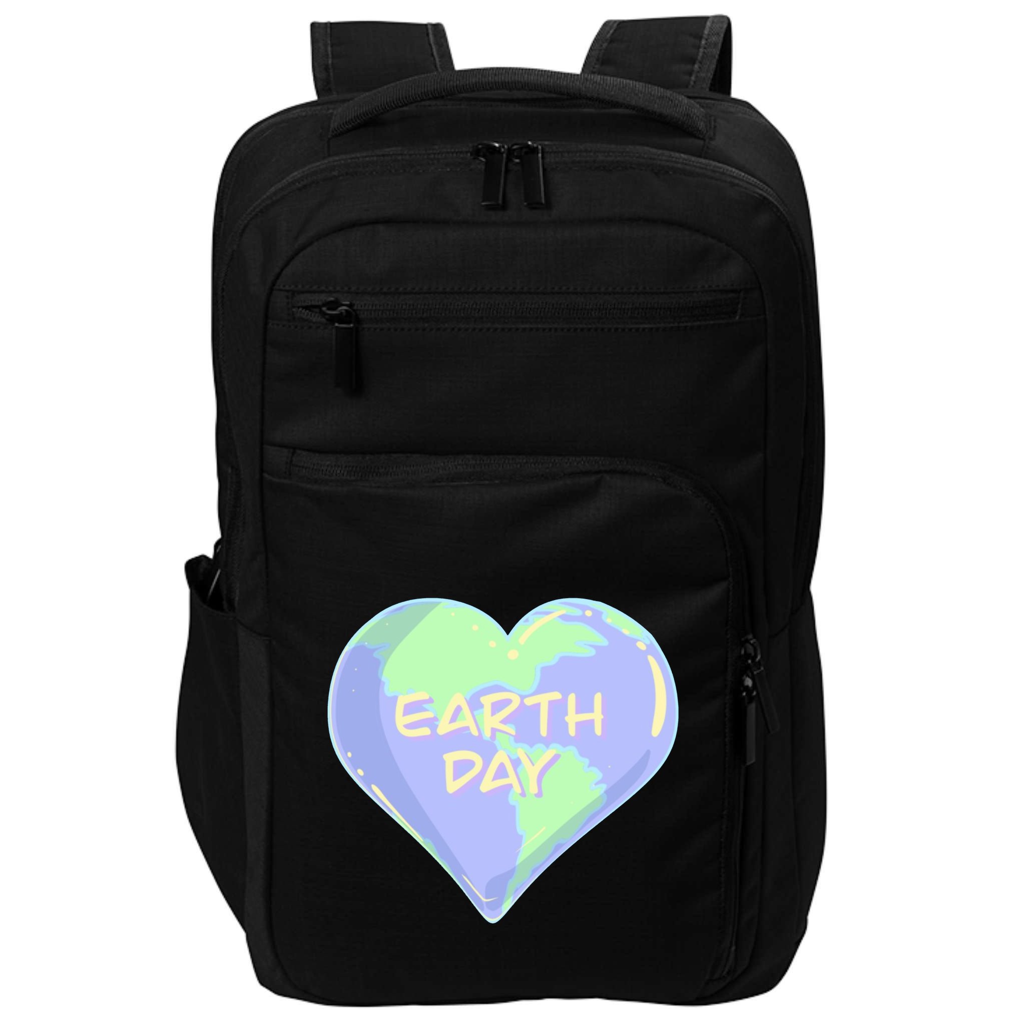 Cute Earth Day World Heart Impact Tech Backpack