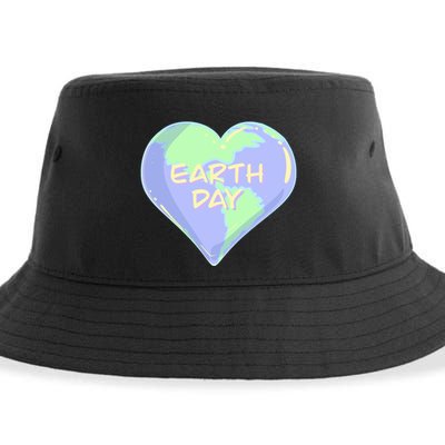 Cute Earth Day World Heart Sustainable Bucket Hat