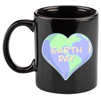 Cute Earth Day World Heart 11oz C Handle Ceramic Mug