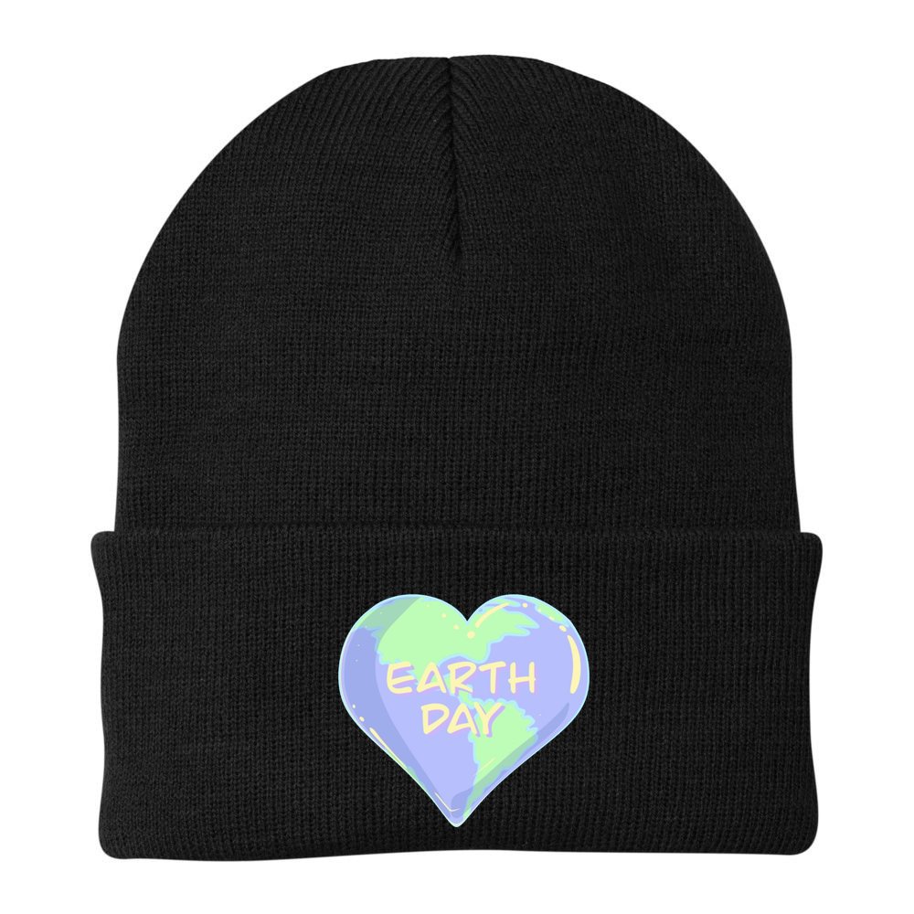 Cute Earth Day World Heart Beanie