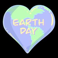 Cute Earth Day World Heart Drawstring Bag